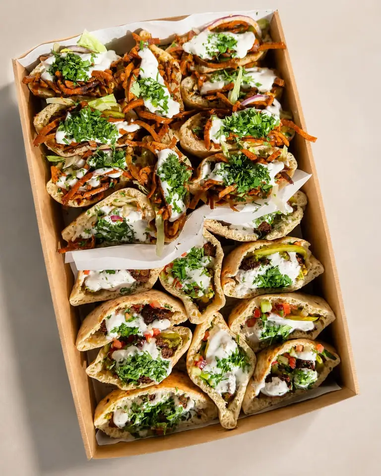 Gefüllte Pita vegan – Grab'n Bite Catering Frankfurt