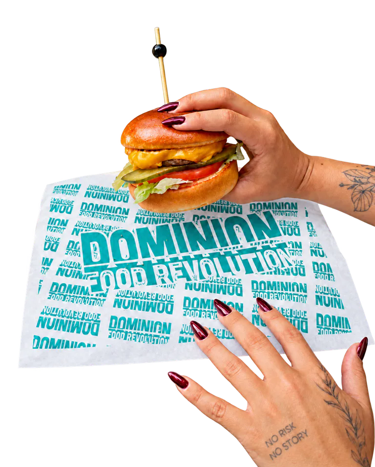 Veganer Burger bei Dominion Food Revolution in Frankfurt